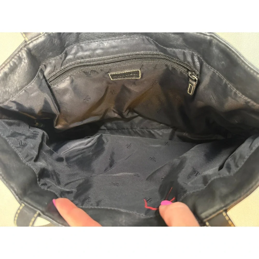 Coach F54771 Mens Charles Small Messenger Bag Black with Brown Signature Leather - Picture 8 of 11